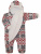Комбинезон "Скандинавский узор" на молнии с капюшоном - Размер 68 - Цвет белый с красным - Картинка #3