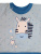Джемпер "Веселые друзья" с зеброй - Размер 68 - Цвет голубой - Картинка #3